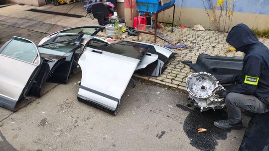 Akcja policji w sklepie na Bałutach. To tutaj trafiały skradzione części samochodowe