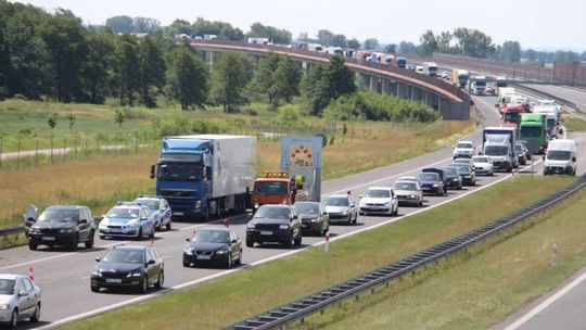 Wielki korek na A1. Droga jest zablokowana